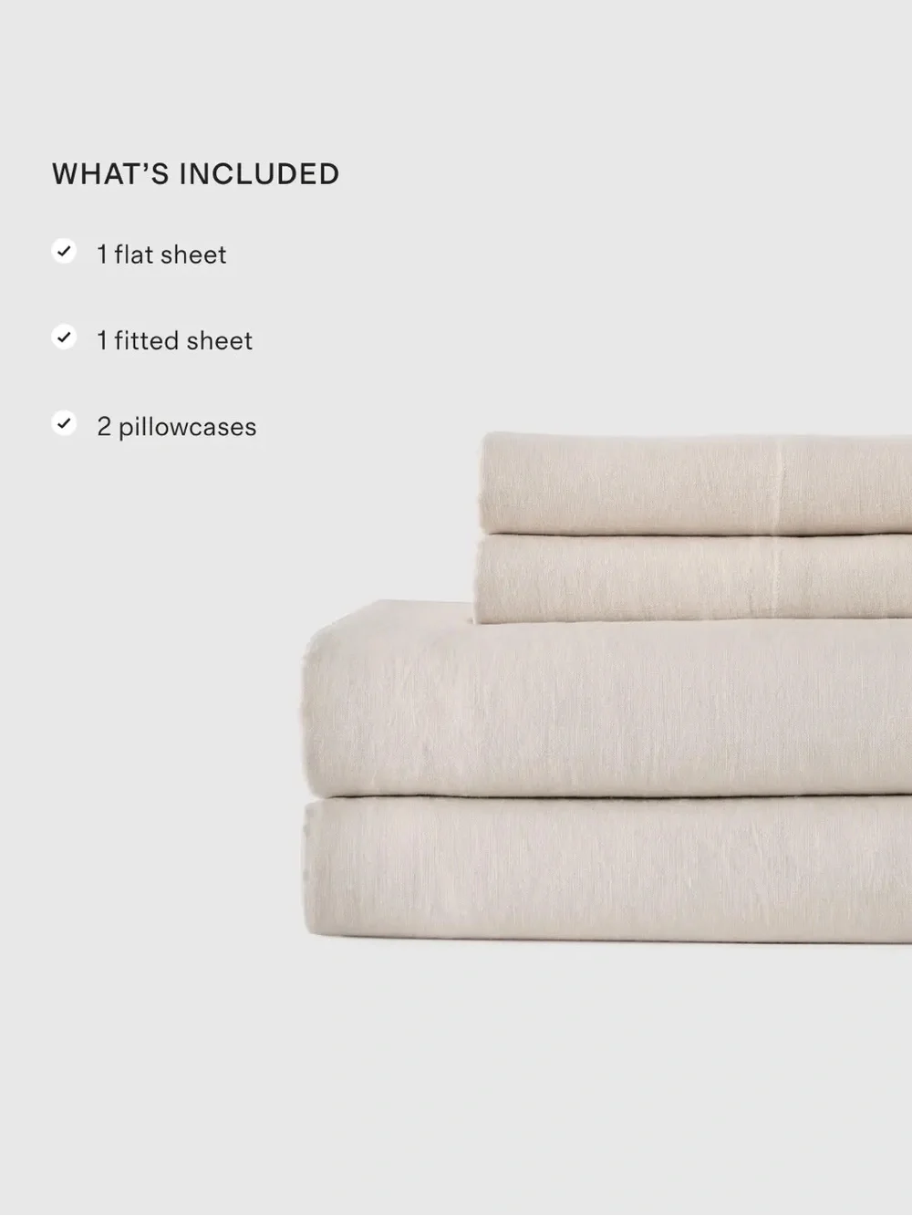 Quince European Linen Sheet Set King Sand Tan